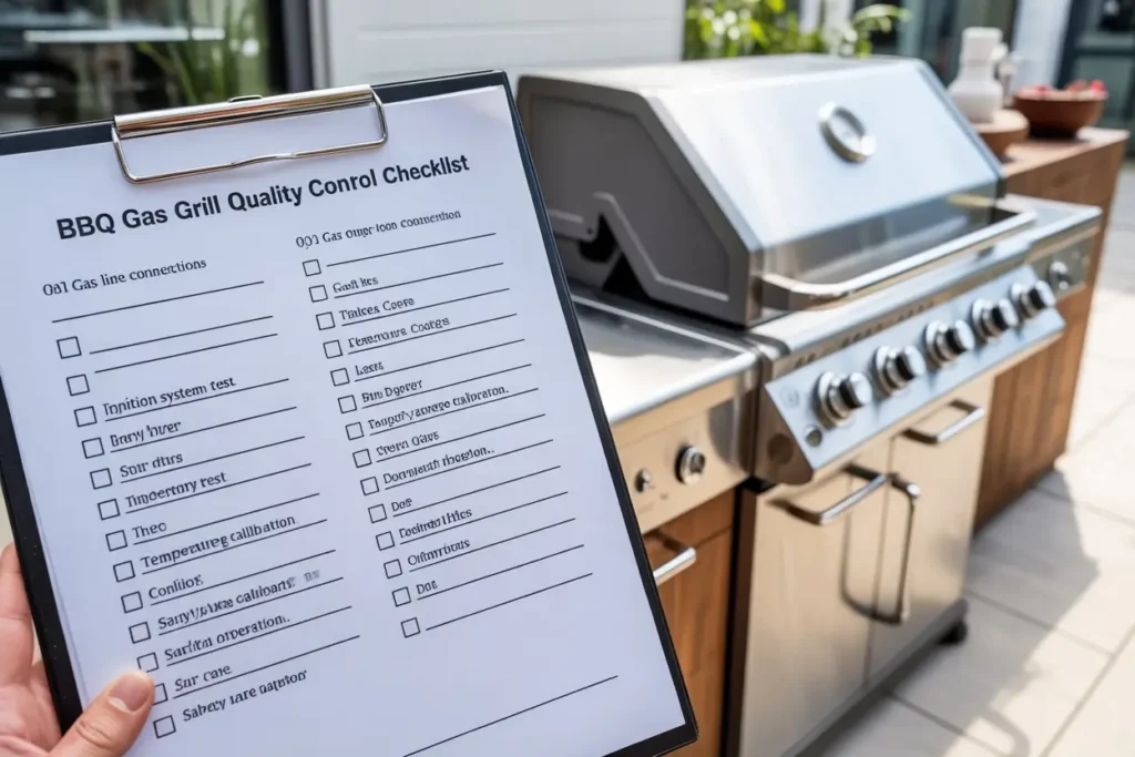 BBQ gas grill quality control